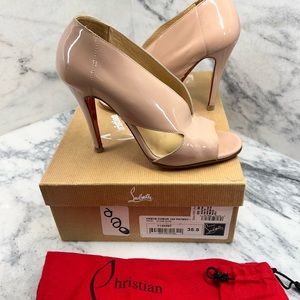 Christian Louboutin Creve Coeur 100 Patent leather Nude 35.5 5.5